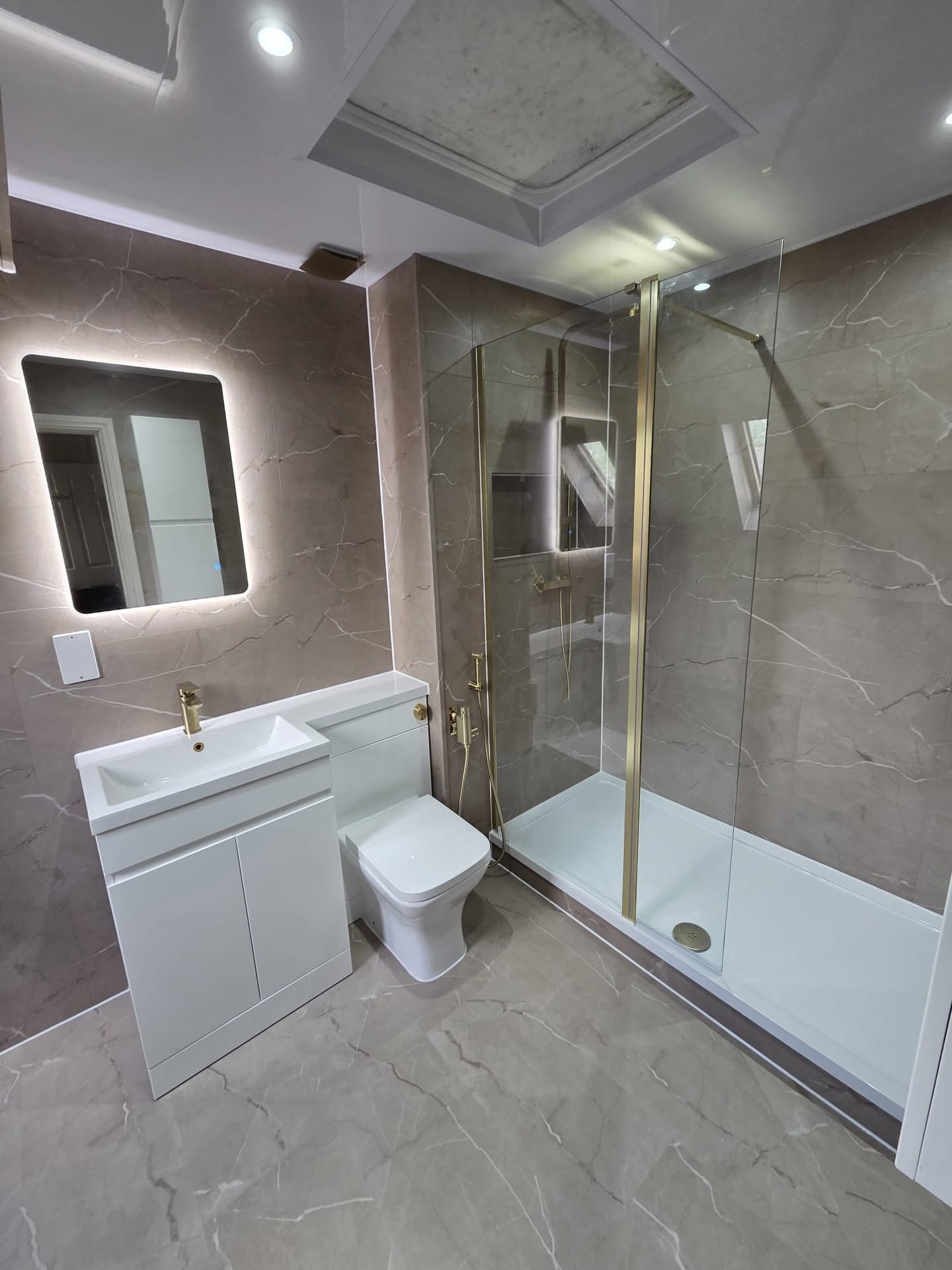 Premium SPC wall panel bathroom package